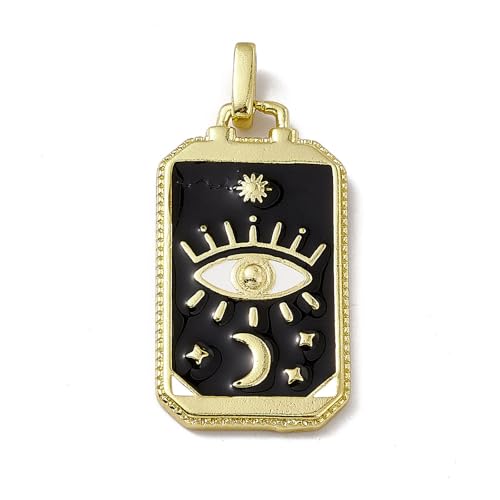 Ipotkitt Rechteckige Tarot-Emaille-Charms aus Legierung, schwarzes Wahrsagerauge, Sonne, Muster für selbstgemachte Schmuckherstellung, Armband, Halskette, Ohrringe, Schlüsselanhänger, Geldbörse Ipotkitt Rechteckige Tarot-Emaille-Charms aus Legierung, schwarzes Wahrsagerauge, Sonne, Muster für selbstgemachte Schmuckherstellung, Armband, Halskette, Ohrringe, Schlüsselanhänger, Geldbörse von Ipotkitt