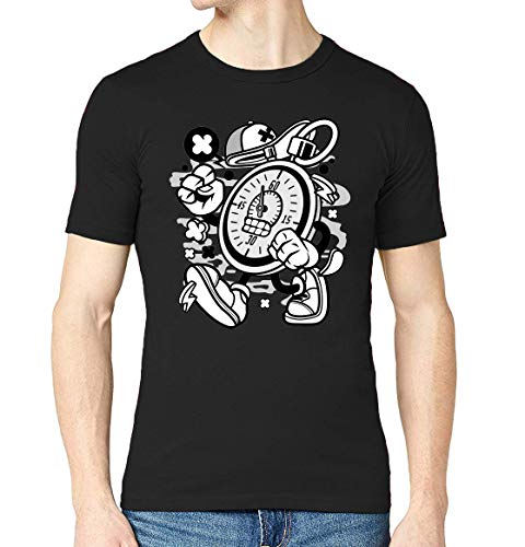 Cartoon Style Stopwatch Sprint Sport Timer Herren T-Shirt mit Rundhalsausschnitt Large Cartoon Style Stopwatch Sprint Sport Timer Herren T-Shirt mit Rundhalsausschnitt Large von Iprints