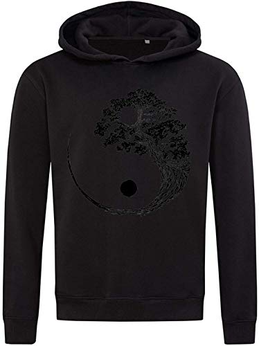 Iprints Yin Yang Bonsai World Tree Graphic Unisex Hoodie X-Small von Iprints