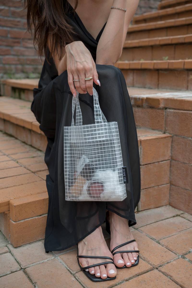 Mini Durchsichtig Tasche, Kleine Transparente Geldbörse, Stadion Zugelassene Winzige Nachttasche, Klare Make-Up-Tasche von IraBagsStore