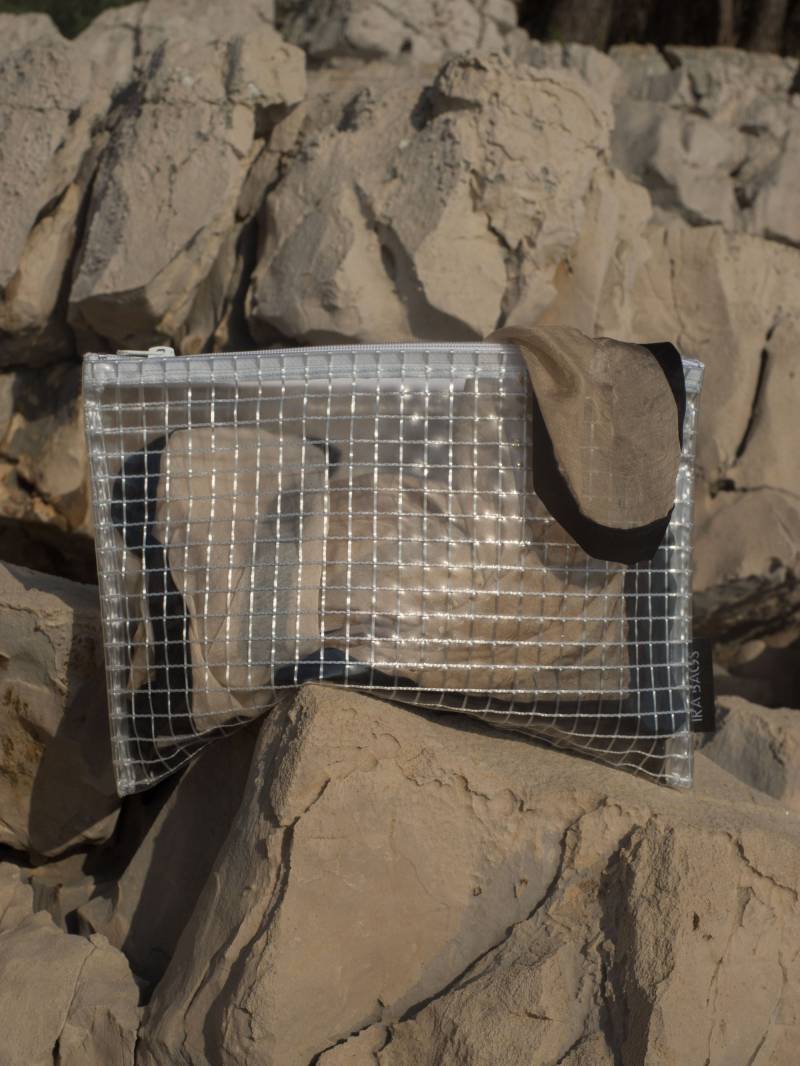 Transparenter Strandbeutel, Klare Reißverschlusstasche, Netz-Make-Up-Tasche, Reisetasche, Make-Up-Organizer, Sommer-Kulturbeutel, Vinyl-Reisetasche von IraBagsStore