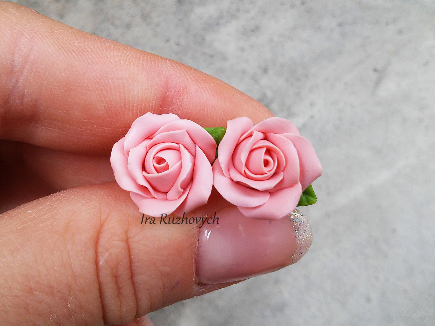 Ohrstecker Rosa Rose Ohrstecker Rosa Rose von IraRuzhovych