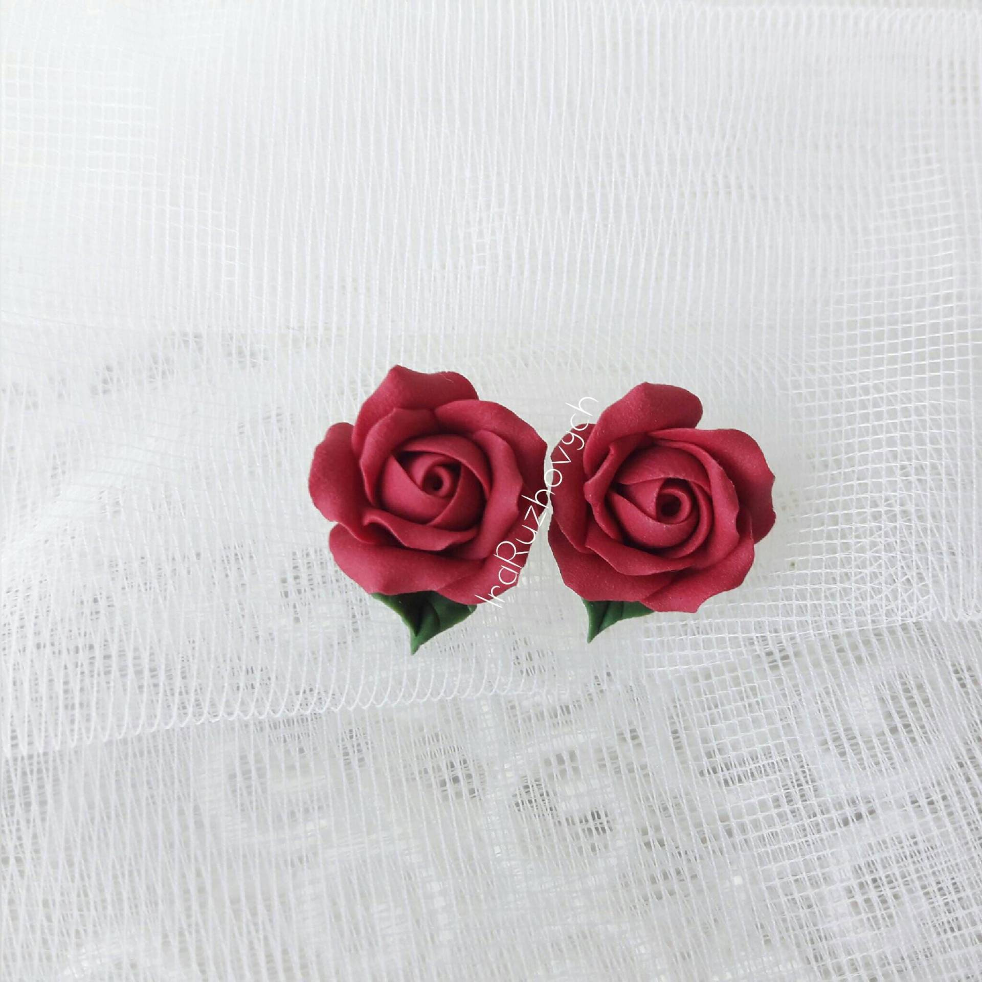 Ohrstecker Rote Rose Ohrstecker Rote Rose von IraRuzhovych