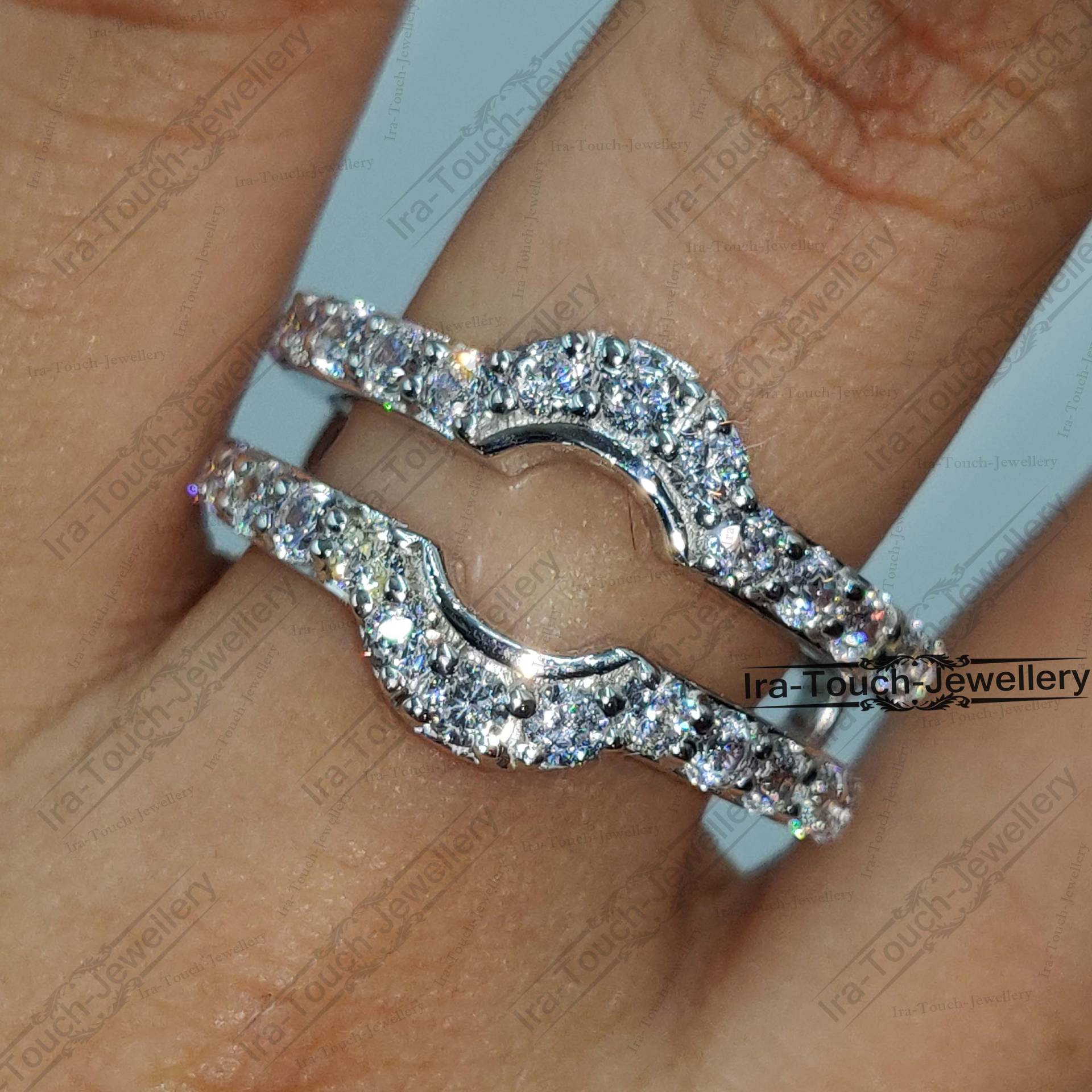 1.00 Ct Rundschliff Diamant Band-Enhancer Ring, Weißgold Über Guard Band, Jubiläumsring, Verlobungsring-Enhancer, Solitär-Enhancer 1.00 Ct Rundschliff Diamant Band-Enhancer Ring, Weißgold Über Guard Band, Jubiläumsring, Verlobungsring-Enhancer, Solitär-Enhancer von IraTouchJewellery