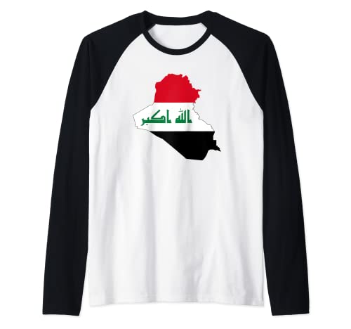 Irak Flagge Deko Araber Islam Iraker Damen Herren Asien Iraq Raglan von Irak Fahne Arabische Land Mittlerer Osten Design