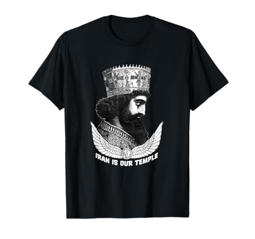 Iran Gilaki Co - Frauen T-Shirt - Schwarz - Cyrus König von Iran - Unisex-Erwachsene - S - EU 38/40 - Halbarm - Klassische Passform - Imported von Iran Gilaki Co
