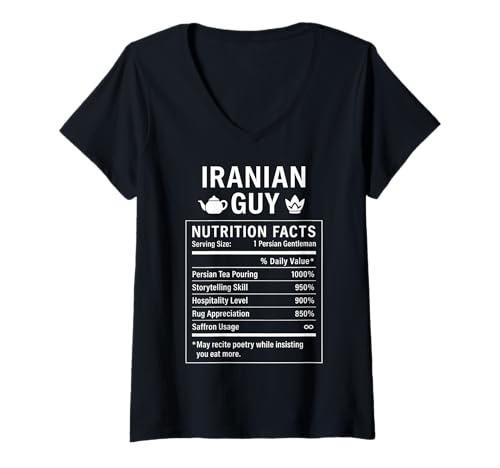 Damen Iranian Guy Stolze Männer und Jungen mit iranischen Wurzeln T-Shirt mit V-Ausschnitt Damen Iranian Guy Stolze Männer und Jungen mit iranischen Wurzeln T-Shirt mit V-Ausschnitt von Iranian Culture Gifts for Iranian Men