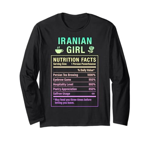 Iranisches Mädchen Frauen Mädchen mit iranischen Wurzeln Langarmshirt Iranisches Mädchen Frauen Mädchen mit iranischen Wurzeln Langarmshirt von Iranian Culture Gifts for Iranian Women