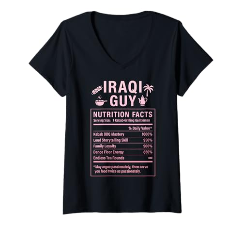 Damen Iraqi Guy Stolze Männer und Jungen mit irakischen Wurzeln T-Shirt mit V-Ausschnitt Damen Iraqi Guy Stolze Männer und Jungen mit irakischen Wurzeln T-Shirt mit V-Ausschnitt von Iraqi Culture Gifts Iraqi Men & Boys