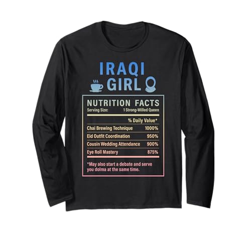 Irakisches Mädchen für stolze Frauen und Mädchen Irakische Wurzeln Langarmshirt von Iraqi Culture Gifts for Iraqi Girls Women