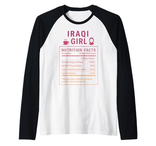 Irakisches Mädchen für stolze Frauen und Mädchen Irakische Wurzeln Raglan von Iraqi Culture Gifts for Iraqi Girls Women