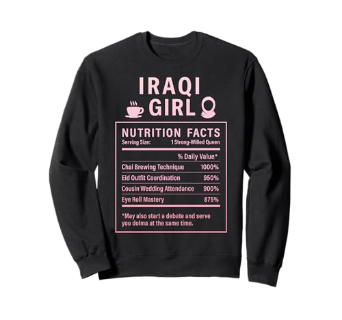 Irakisches Mädchen für stolze Frauen und Mädchen Irakische Wurzeln Sweatshirt von Iraqi Culture Gifts for Iraqi Girls Women