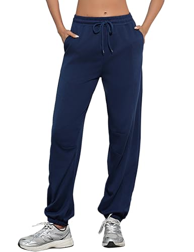Irdcomps Damen Jogginghose Lang Sporthose Polyester Traininghose Sweathose Winter Laufhose Freizeithose Baggy Hose High Waist Bündchen Blau XXL Irdcomps Damen Jogginghose Lang Sporthose Polyester Traininghose Sweathose Winter Laufhose Freizeithose Baggy Hose High Waist Bündchen Blau XXL von Irdcomps