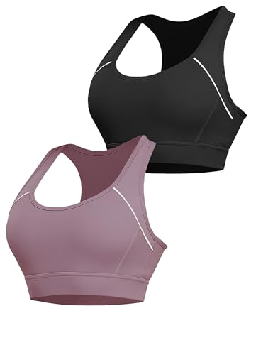 Irdcomps Damen Sport BH ohne Bügel Starker Halt Bras Sports Brüste mit Racerback für Fitness Yoga Joggen von Irdcomps