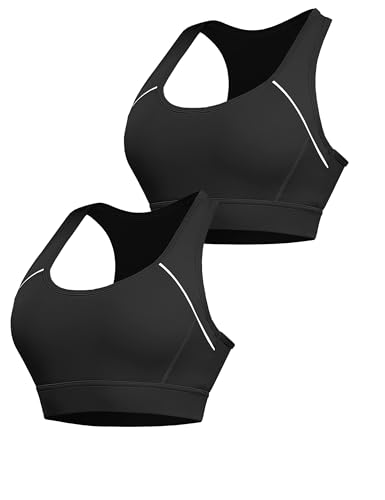 Irdcomps Damen Sport BH ohne Bügel Starker Halt Bras Sports Brüste mit Racerback für Fitness Yoga Joggen von Irdcomps