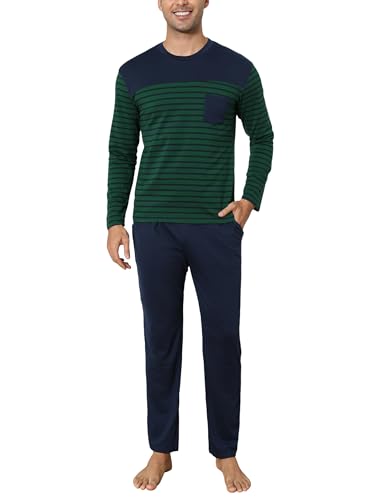 Irdcomps Pyjama Herren Lang Schlafanzug Winter Baumwolle Zweiteilige Nachtwäsche Männer Langarm mit Schlafhose Grün L Irdcomps Pyjama Herren Lang Schlafanzug Winter Baumwolle Zweiteilige Nachtwäsche Männer Langarm mit Schlafhose Grün L von Irdcomps