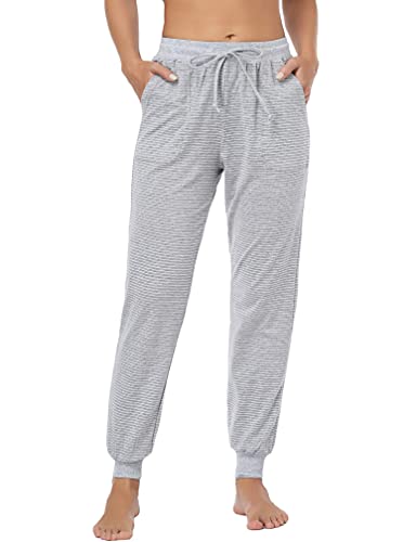 Irdcomps Schlafanzughose Damen Lang Pyjamahose Winter Warm Baumwolle Schlafhose Gestreifte Jogginghose Sporthose Für Frauen Grau L Irdcomps Schlafanzughose Damen Lang Pyjamahose Winter Warm Baumwolle Schlafhose Gestreifte Jogginghose Sporthose Für Frauen Grau L von Irdcomps