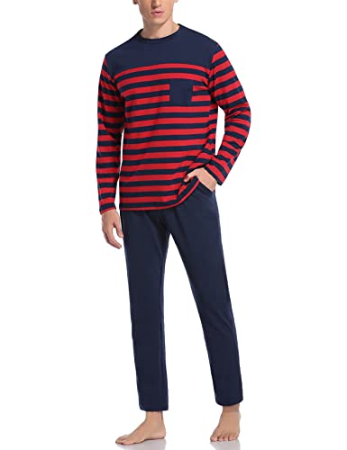 Irdcomps Schlafanzug Herren Lang Pyjama Winter Baumwolle Nachtwäsche Set Langarm Männer mit Pyjamahose Rot M Irdcomps Schlafanzug Herren Lang Pyjama Winter Baumwolle Nachtwäsche Set Langarm Männer mit Pyjamahose Rot M von Irdcomps