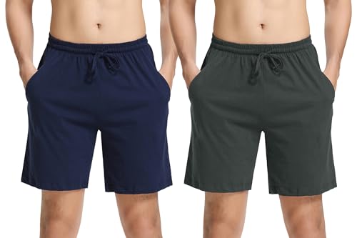 Irdcomps Schlafanzughose Herren Kurz Pyjamahose Schlafhose Schlafshort Shorty Männer Shorts Baumwolle Herrenhose 2er Pack Nachtwäsche Blau Dunkelgrau XXL Irdcomps Schlafanzughose Herren Kurz Pyjamahose Schlafhose Schlafshort Shorty Männer Shorts Baumwolle Herrenhose 2er Pack Nachtwäsche Blau Dunkelgrau XXL von Irdcomps