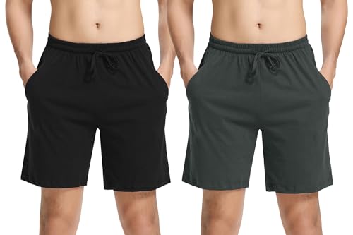 Irdcomps Schlafanzughose Herren Kurz Pyjamahose Schlafhose Schlafshort Shorty Männer Shorts Baumwolle Herrenhose 2er Pack Nachtwäsche Schwarz Dunkelgrau M Irdcomps Schlafanzughose Herren Kurz Pyjamahose Schlafhose Schlafshort Shorty Männer Shorts Baumwolle Herrenhose 2er Pack Nachtwäsche Schwarz Dunkelgrau M von Irdcomps