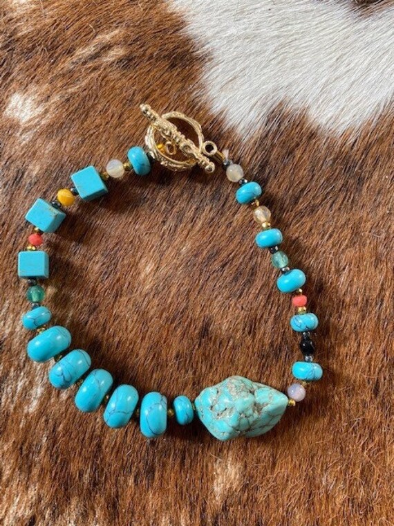Türkis Boho Armband Bunt Gold Halbedelstein Vergoldet Facettiert Bohemian Natürlich Hippie Statement Sommerlich Türkis Boho Armband Bunt Gold Halbedelstein Vergoldet Facettiert Bohemian Natürlich Hippie Statement Sommerlich von IreAndValeo