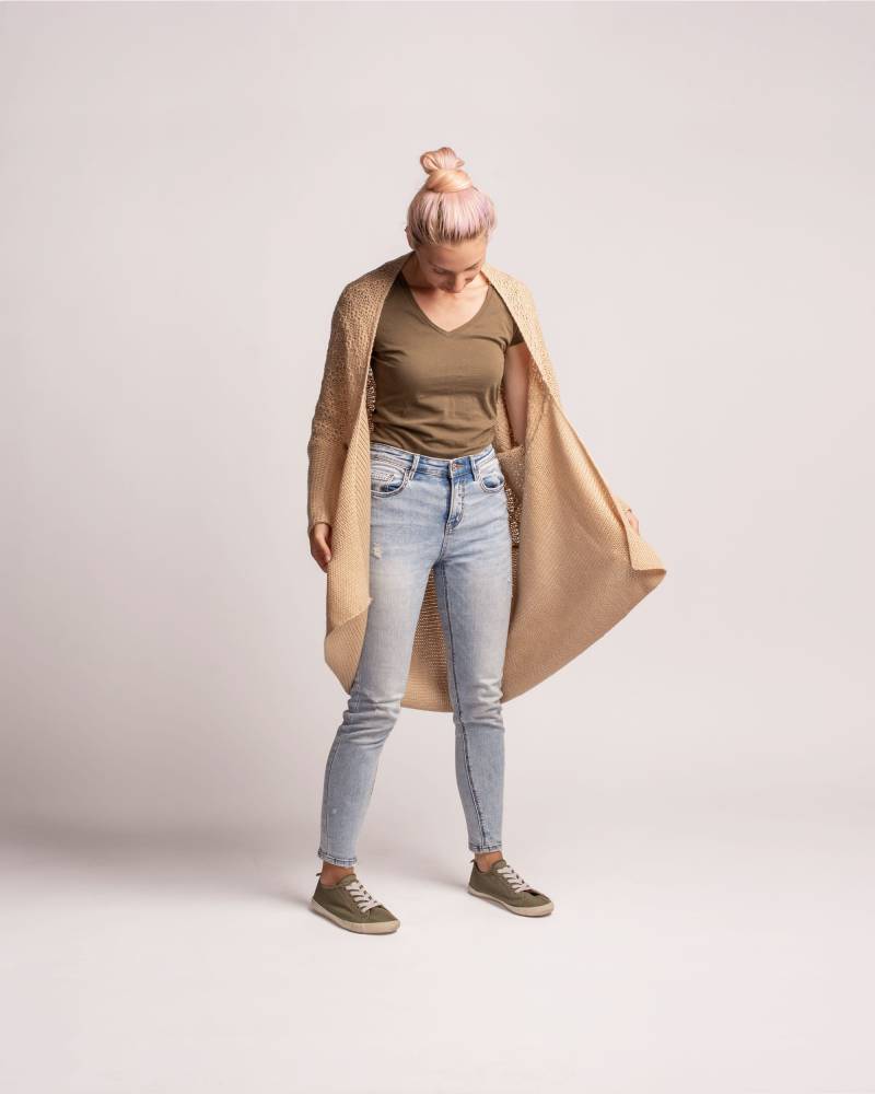 Wolle Strick Duster Cardigan, Grobstrick Strickmantel, Lockere Strickjacke, Herbst Freizeit Wear, Strickmode, Boho Frauen Loungewear von IrenKnits