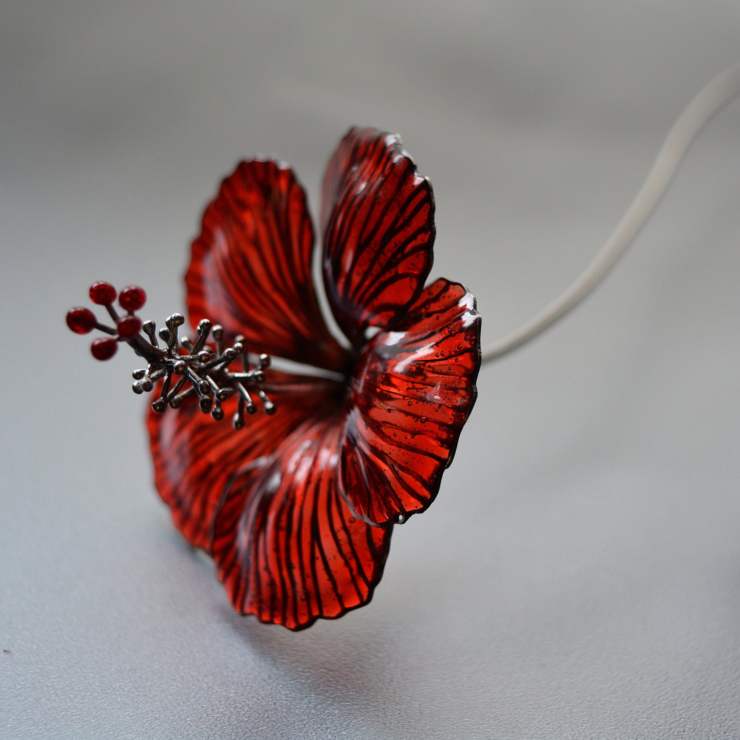 Edelstahl Halskette Hibiskus Edelstahl Halskette Hibiskus von IMHjewellery
