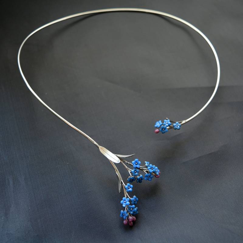 Edelstahl Halskette Vergissmeinnicht Edelstahl Halskette Vergissmeinnicht von IMHjewellery