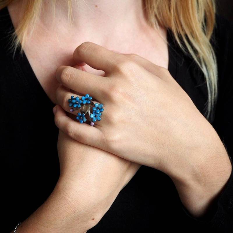 Edelstahl Ring Vergissmeinnicht Edelstahl Ring Vergissmeinnicht von IMHjewellery