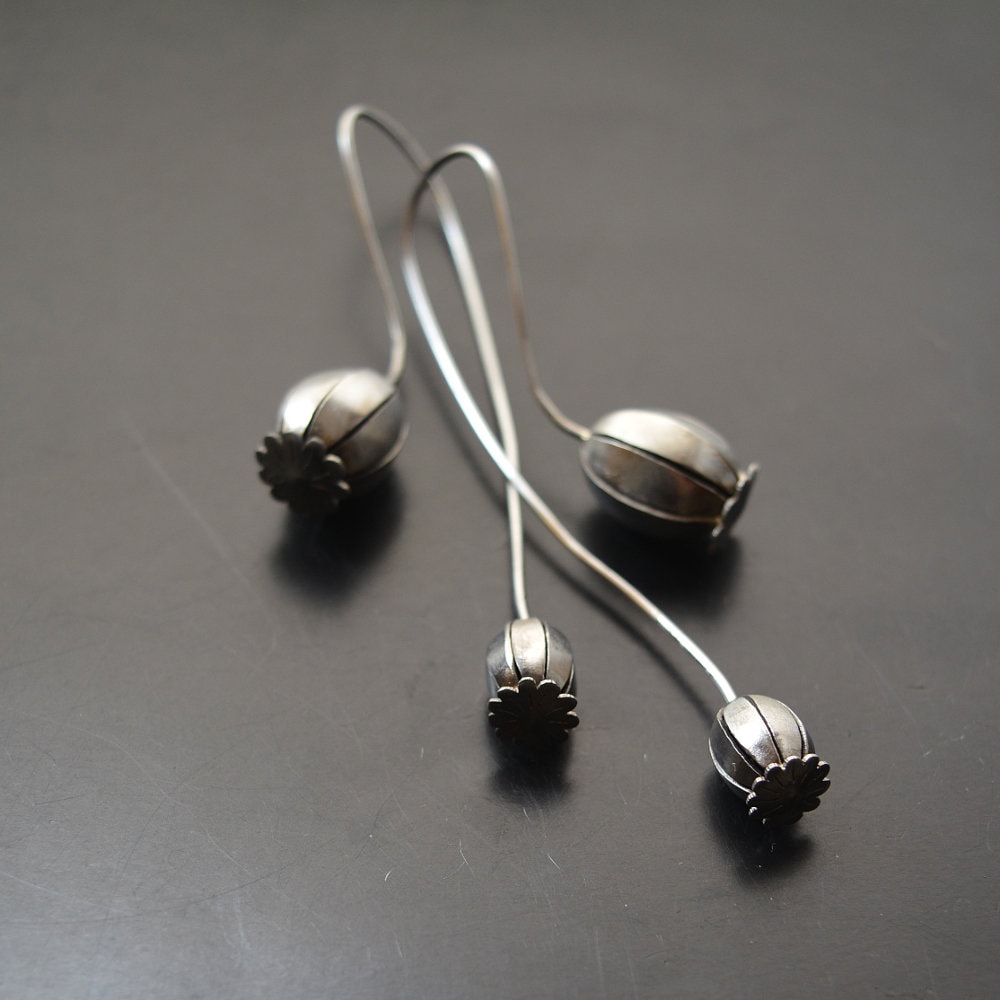 Ohrhänger Aus Edelstahl Mohnblumen Ohrhänger Aus Edelstahl Mohnblumen von IMHjewellery