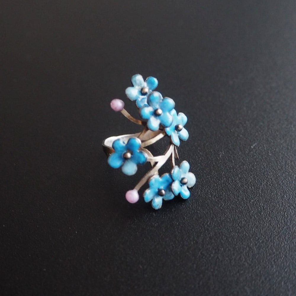 Vergissmeinnicht Ring Edelstahl Mit Pet Emaille Blumen Vergissmeinnicht Ring Edelstahl Mit Pet Emaille Blumen von IMHjewellery