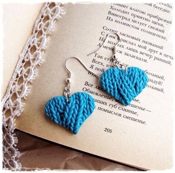 Blaue Herz Ohrringe von IrenkaToys