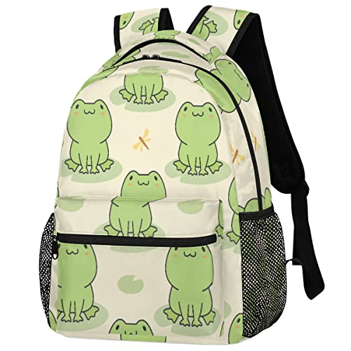 Schöner Frosch-Rucksack, Cartoon-Frosch, leicht, Reisen, Freizeit, Computertasche, Tagesrucksack, Schultertasche, Siehe Abbildung, One size von Ireser