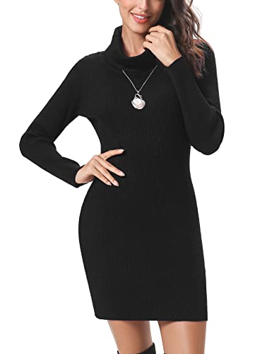 Irevial Strickkleid Damen Rollkragen Pullikleid Langarm Pulloverkleid Freizeit Winterkleid Weich Midikleid für Frühling Herbst Winter Irevial Strickkleid Damen Rollkragen Pullikleid Langarm Pulloverkleid Freizeit Winterkleid Weich Midikleid für Frühling Herbst Winter von Irevial