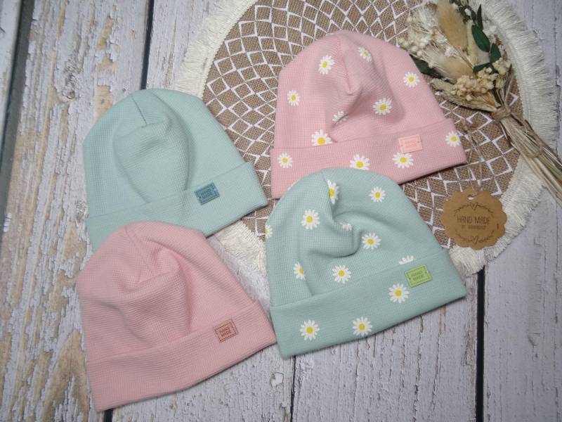 Basic Hipster Beanie Mütze Loop , Waffeljersey, Wunschgröße, Kinder, Erwachsenen von IriannaShop