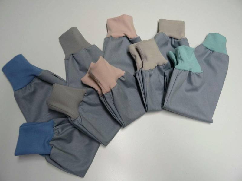 Jeans Pumphose Mitwachshose Diverse Farben Gr. 50-164 Hellgrau Blau von IriannaShop