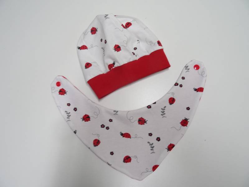 Mütze Tuch Loop Set "Marienkäfer" von IriannaShop