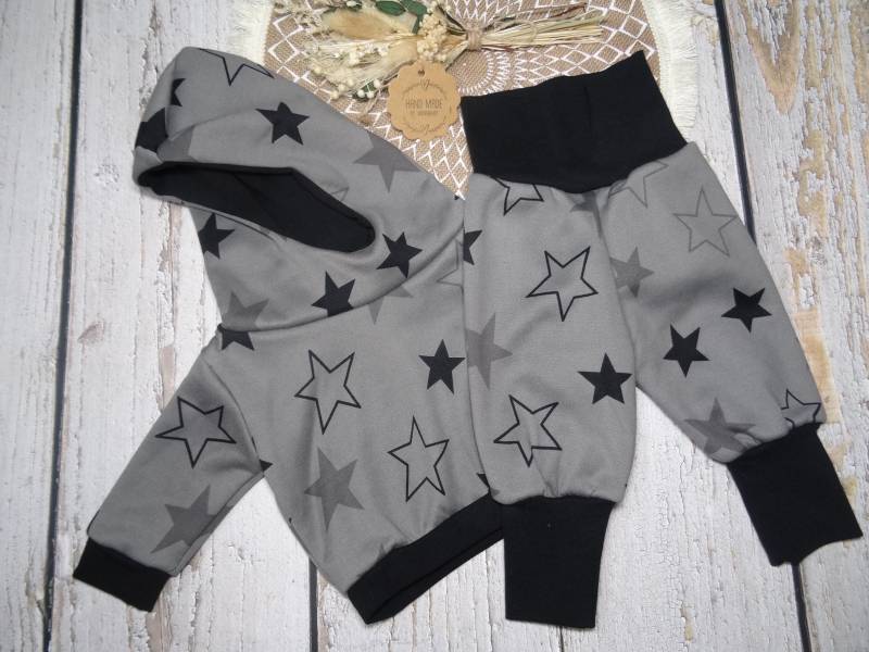 Set Hoodie Pulli Hose Sweat Gr. 62/68 Sterne von IriannaShop