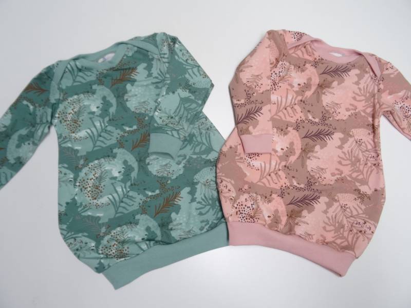 Sweat Ballon Kleid Tunika Diverse Farben Gr. 62-170 von IriannaShop