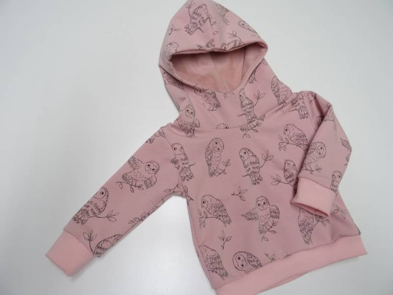 Sweat Hoodie Pulli "Eulen" Diverse Farben Rosa, Mint Gr. 50-170 von IriannaShop