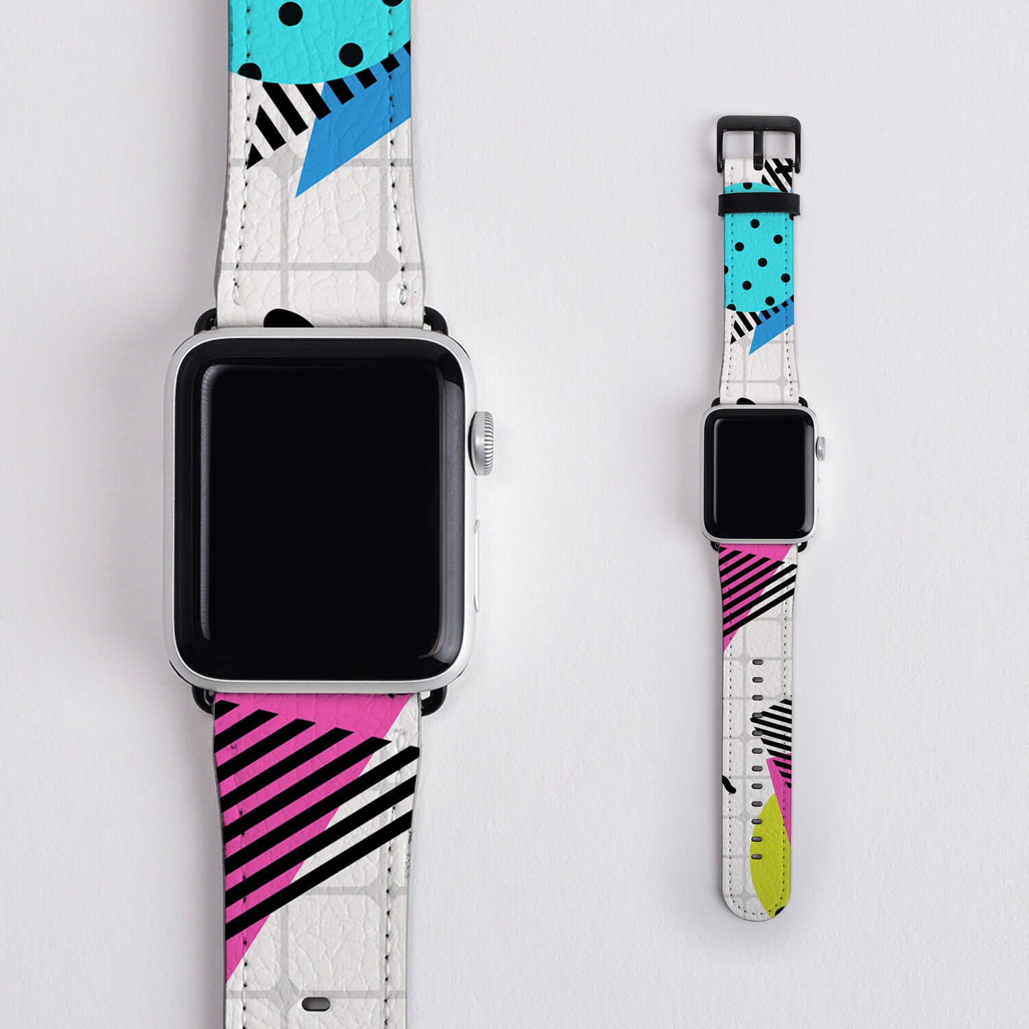 Uhrenarmband Im Memphis Style Veganes Lederband Retrolook Aus Den 80Er Jahren Uhrenarmband Im Memphis Style Veganes Lederband Retrolook Aus Den 80Er Jahren von IrieCases