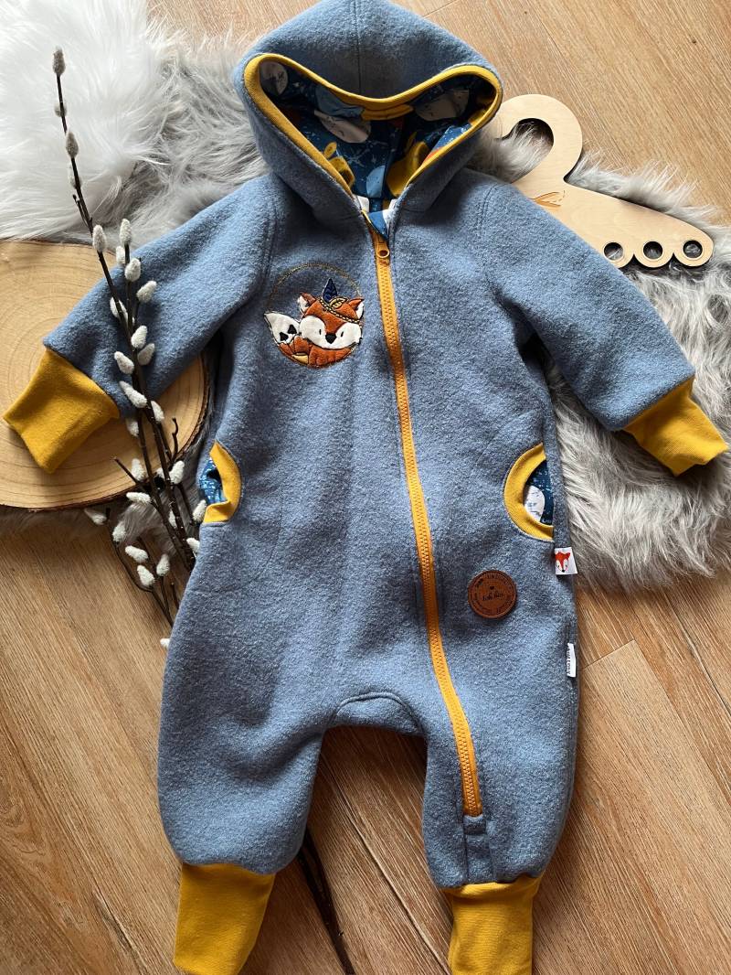 Walkanzug Winteranzug Stickerei Handmade Wagenanzug Mit Fuchs von IrinaSprickDesign