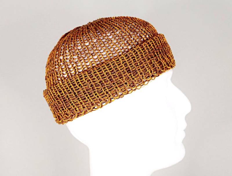 Fisherman Beanie Men Dock Hat Brimless Cap Docker Summer Fisherman Linen von IrinasSTRICKMODE