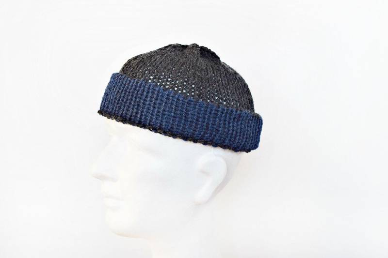 Docker Beanie Hat For Men Trawler Fisherman Big Head Mens Short von IrinasSTRICKMODE
