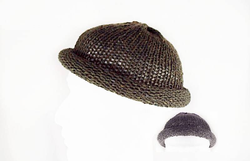 Fisherman Beanie Roll, Rolled Brim Hat, Beanie Hat For Men, Knit Trawler Cap, Brimless Men, Roll Cap, Roll Up von IrinasSTRICKMODE