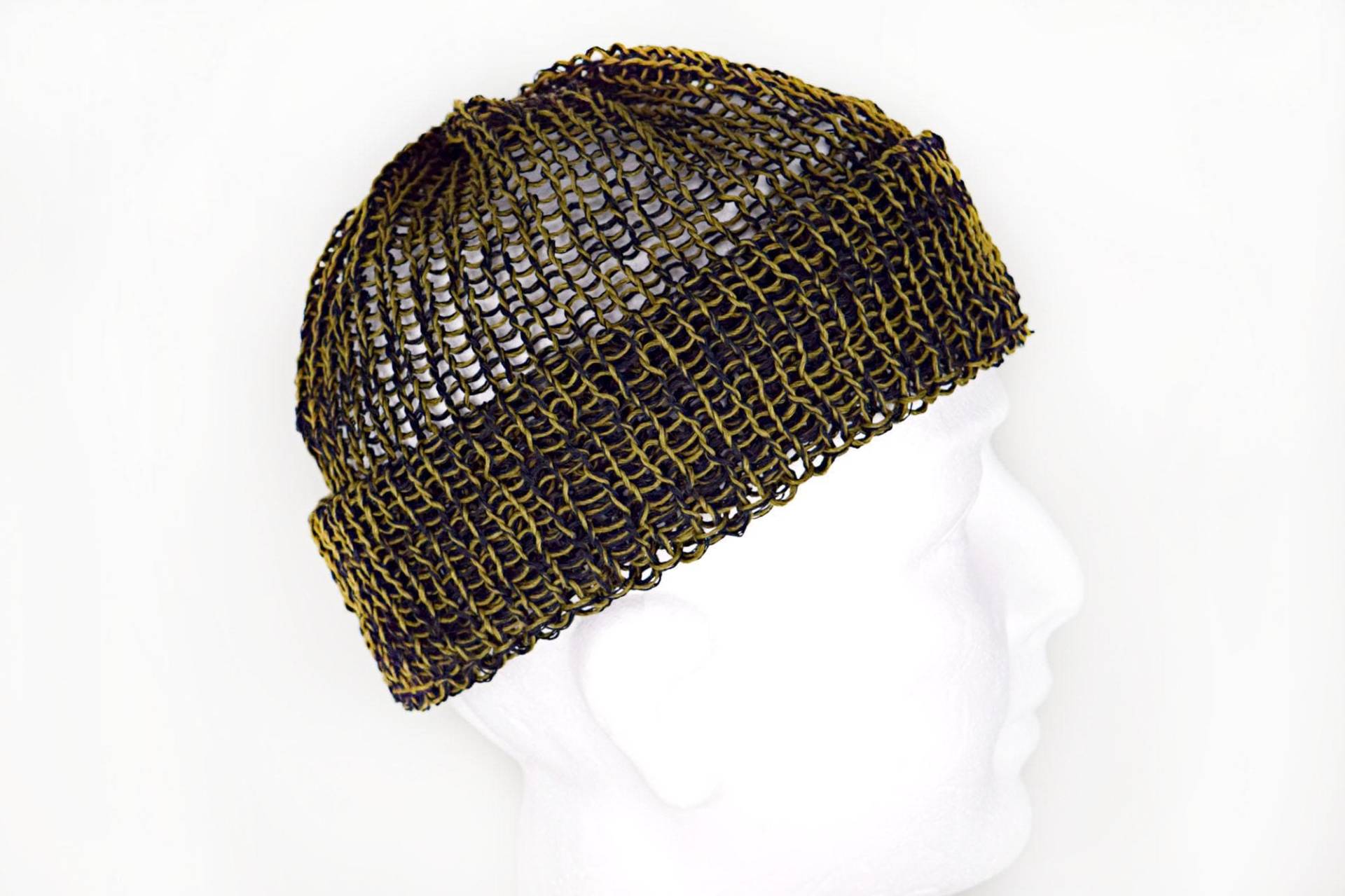 Linen Mens Beanie Docker Cap Mens Summer Thin von IrinasSTRICKMODE