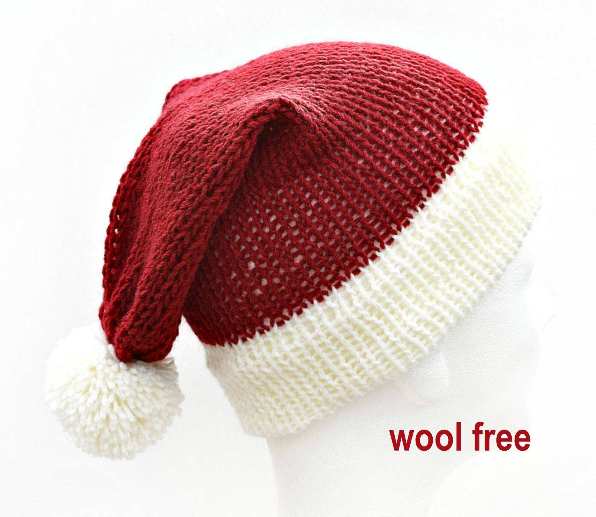 Santa Hat Christmas Knit Claus Costume Holiday Hats Photography Props Extra Large Santa von IrinasSTRICKMODE