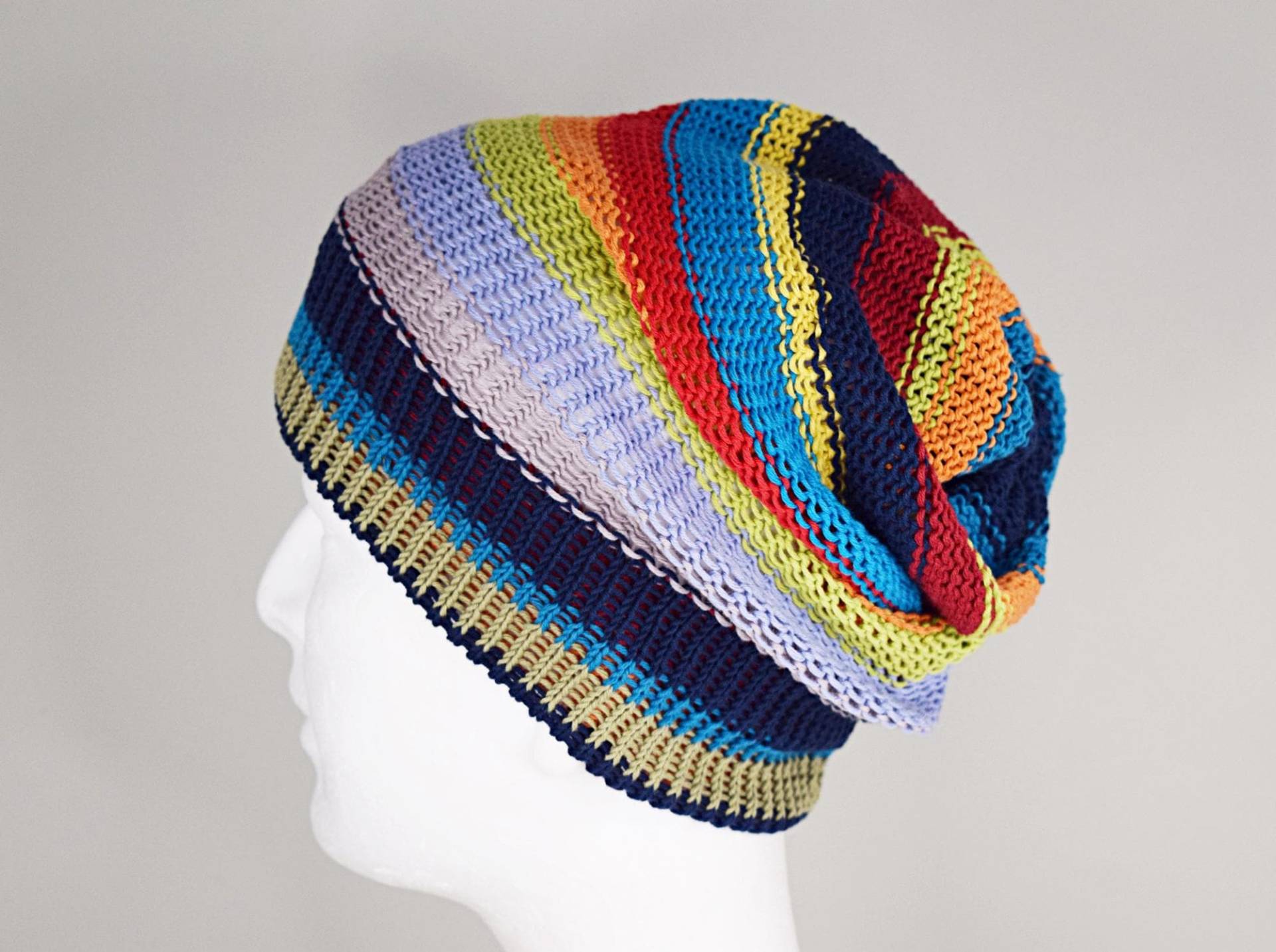 Scrap Beanie Scrappy Streetwear Colorful Hipster Distressed Surfer Style von IrinasSTRICKMODE