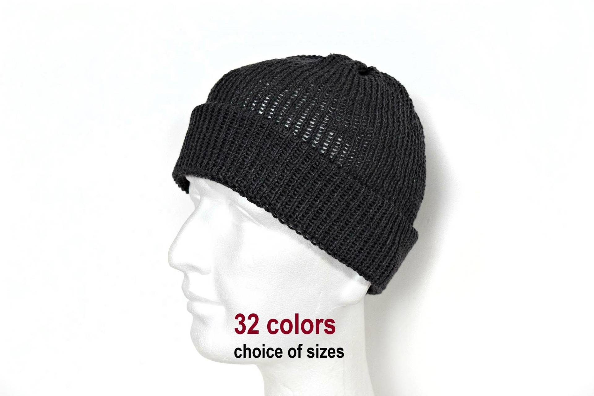 Summer Skull Caps Beanie Big Head Hat For Men Men's Xxl 100% Cotton von IrinasSTRICKMODE