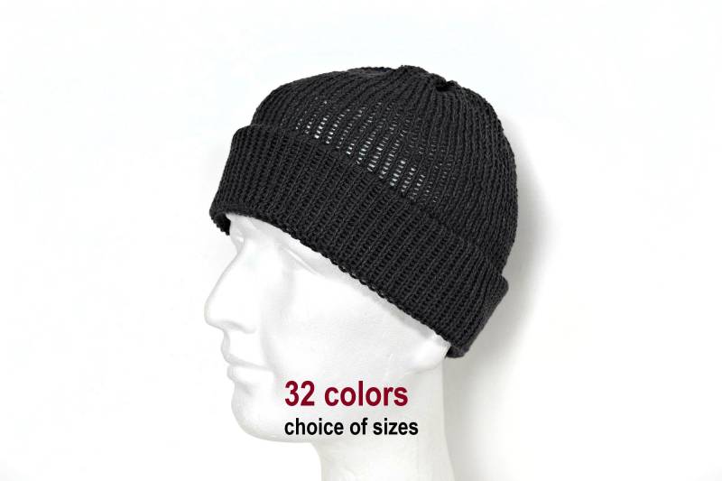 Summer Skull Caps Beanie Big Head Hat For Men Men's Xxl 100% Cotton von IrinasSTRICKMODE